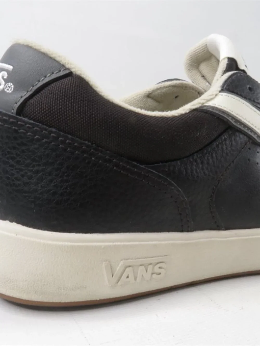 Vans Lowland CC Leather Sneakers Black White Retro Flying V Men's Size 12 Skate